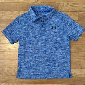 Under Armour Kids Heathered Blue Polo